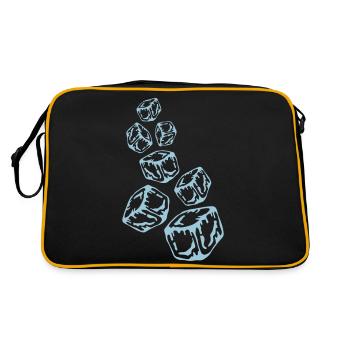 Ice Cubes Design - Retro Tasche - Schwarz/Gold - Hinten