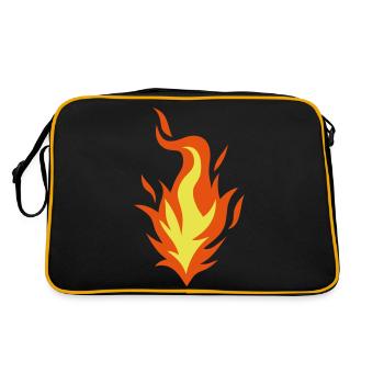 flame fire - Retro Bag - black/gold - Back
