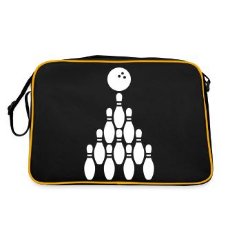 Design Bowling Kegeln Ball - Sac Retro - noir/or - Dos