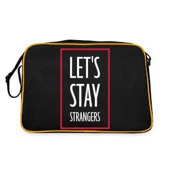 Citation Restons Strangers - Sac Retro - noir/or - Dos