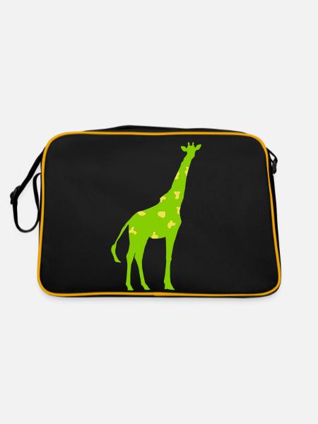 Giraffe - Retro Tasche - Schwarz/Gold
