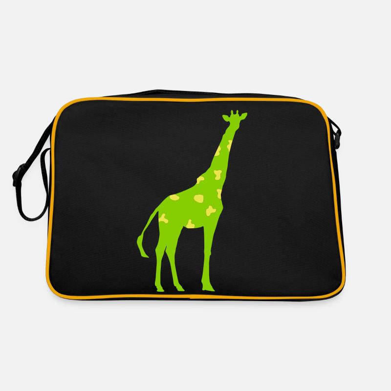 Giraffe - Retro Tasche - Schwarz/Gold
