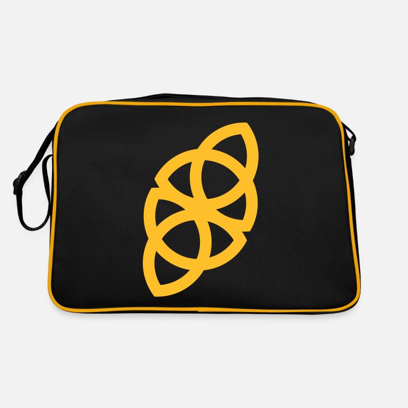 Kleines Symbol - Retro Tasche - Schwarz/Gold