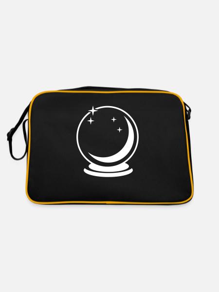 Glaskugel - Retro Tasche - Schwarz/Gold - Hinten