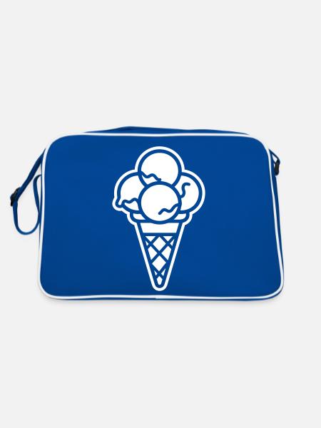Glace à la crème Eis - Sac Retro - bleu/blanc - Dos