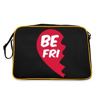 best friend - beste Freunde Shirt - beste Freundin - Retro Tasche - Schwarz/Gold - Hinten