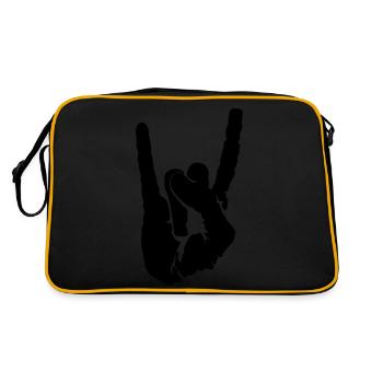 symbol of rock - Retro Tasche - Schwarz/Gold - Hinten