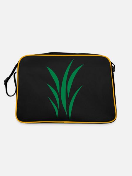 Rasen - Retro Tasche - Schwarz/Gold - Hinten