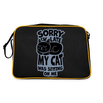 sorry cat was sitting - Retro Bag - black/gold - Back