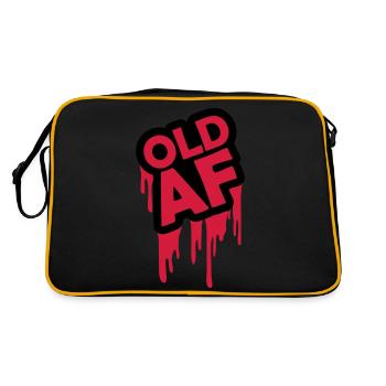 ancien logo de texte AF - Sac Retro - noir/or - Dos