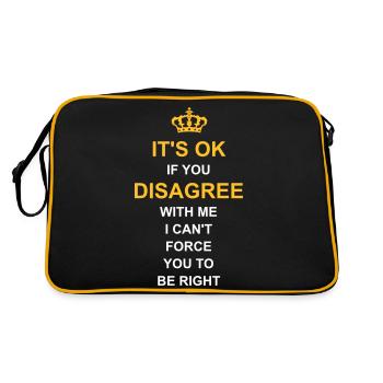 Vous n’êtes pas d’accord avec moi - Sac Retro - noir/or - Dos