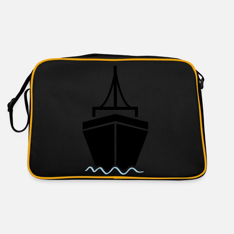 schiff 2 - Retro Tasche - Schwarz/Gold