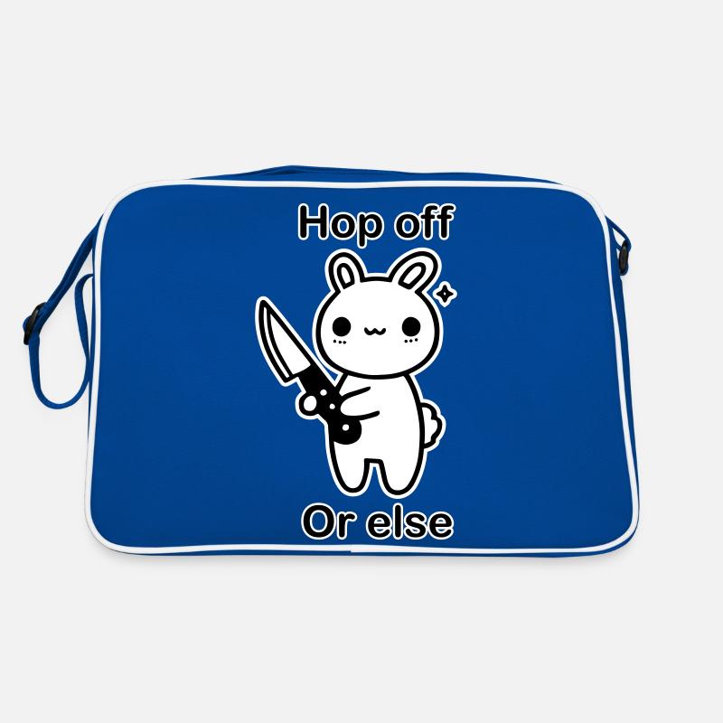 Lapin mignon avec couteau - Hop Off, ou bien design Sac Retro