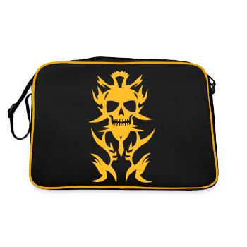 le rock tribal skull 1 - Sac Retro - noir/or - Dos