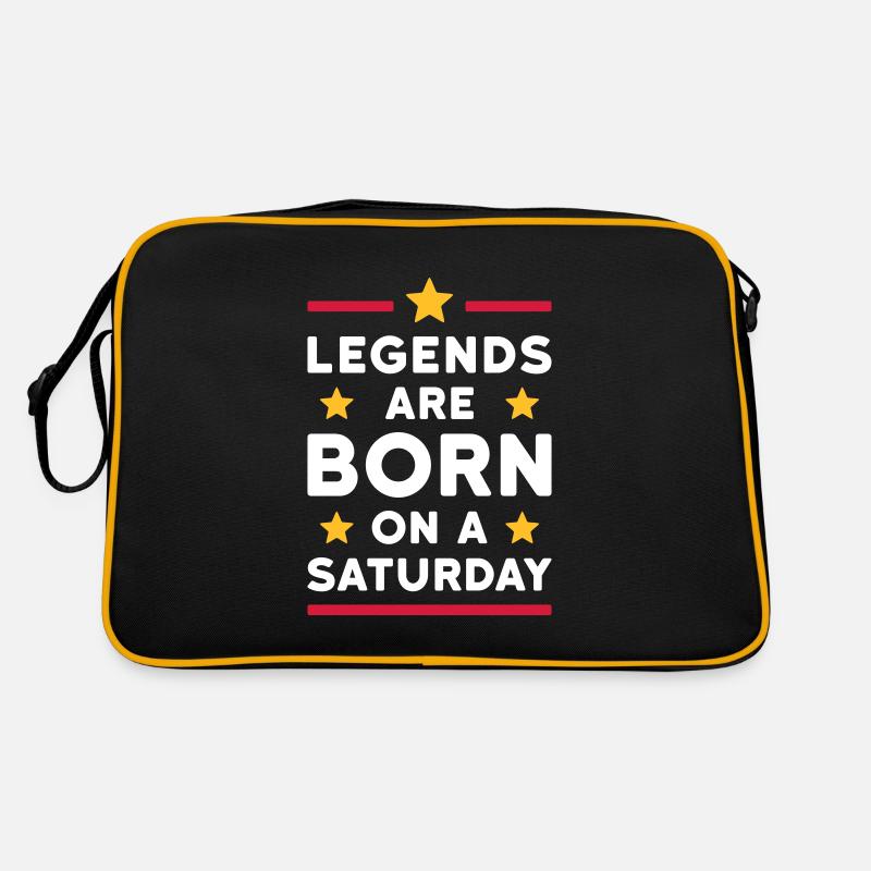 Les légendes naissent un samedi (lignes, étoiles) Sac Retro