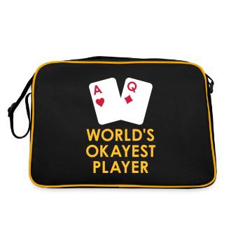Le joueur le plus correct du monde (deux cartes à jouer) - Sac Retro - noir/or - Dos