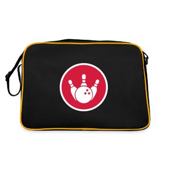 Icône de cône de bowling - Sac Retro - noir/or - Dos