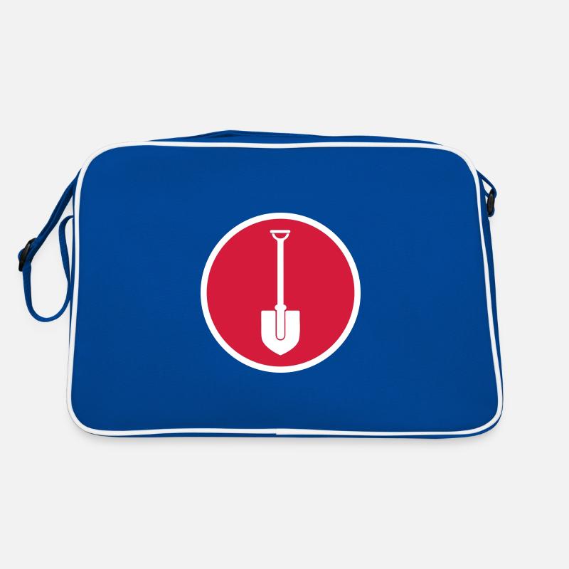 Schaufel icon Kreis Retro Tasche