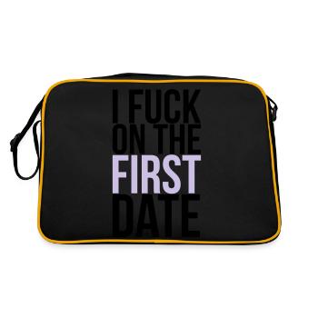 i fuck on the first date - Retro Bag - black/gold - Back