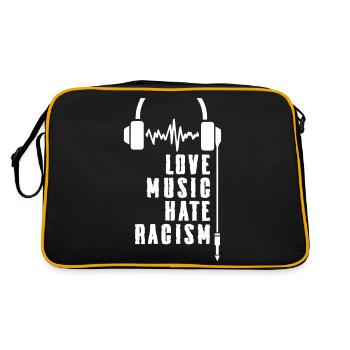 Love Music Hate Racism - Retro Bag - black/gold - Back