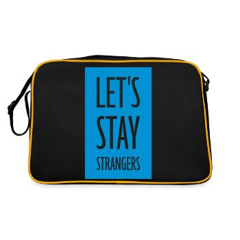 Citation Restons Strangers - Sac Retro - noir/or - Dos