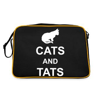 Citation de chats et de tats - Sac Retro - noir/or - Dos