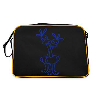2 Road Runner Couple Coucou Oiseau Long Cou - Sac Retro - noir/or - Dos