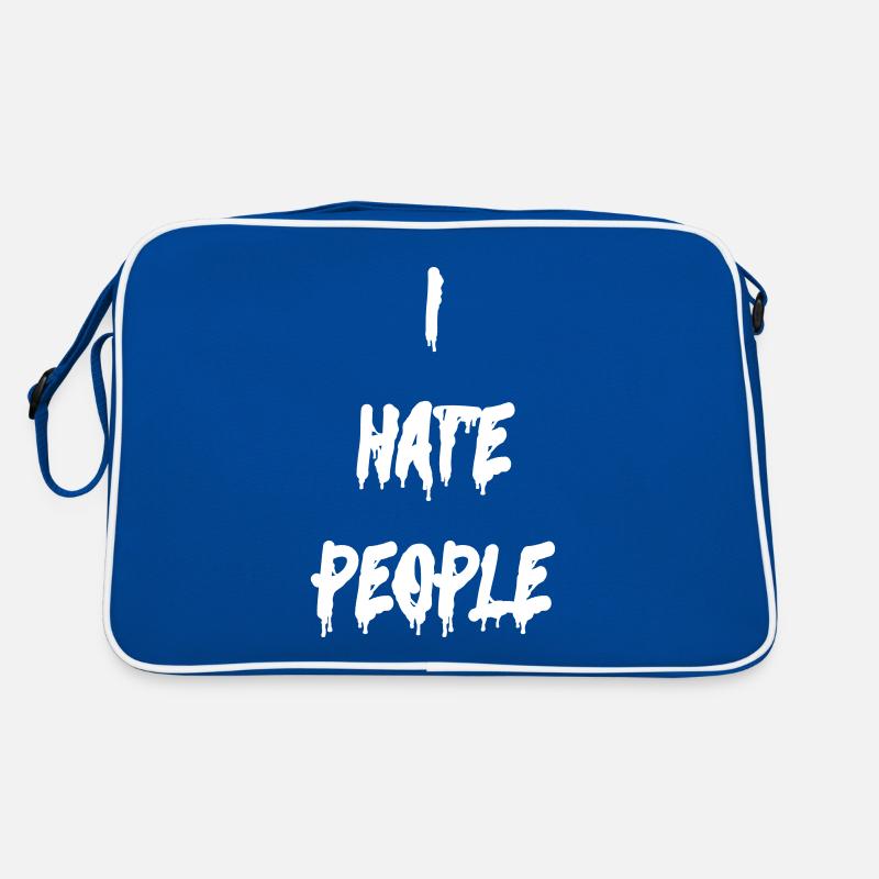 I HATE PEOPLE Retro Tasche