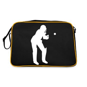 Receveur de cricket en action - Sac Retro - noir/or - Dos