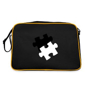 puzzle - Retro Bag - black/gold - Back