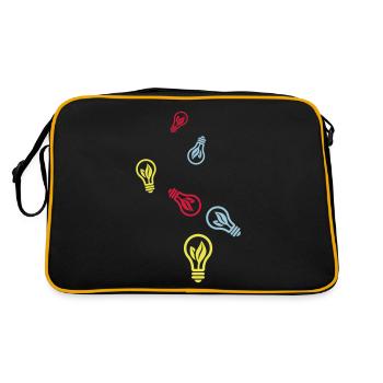 Light bulb icon - Retro Bag - black/gold - Back
