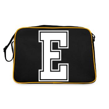 E - Retro Tasche - Schwarz/Gold - Hinten