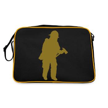 fireman - Retro Bag - black/gold - Back