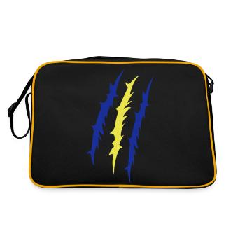 krallen - Retro Tasche - Schwarz/Gold - Hinten