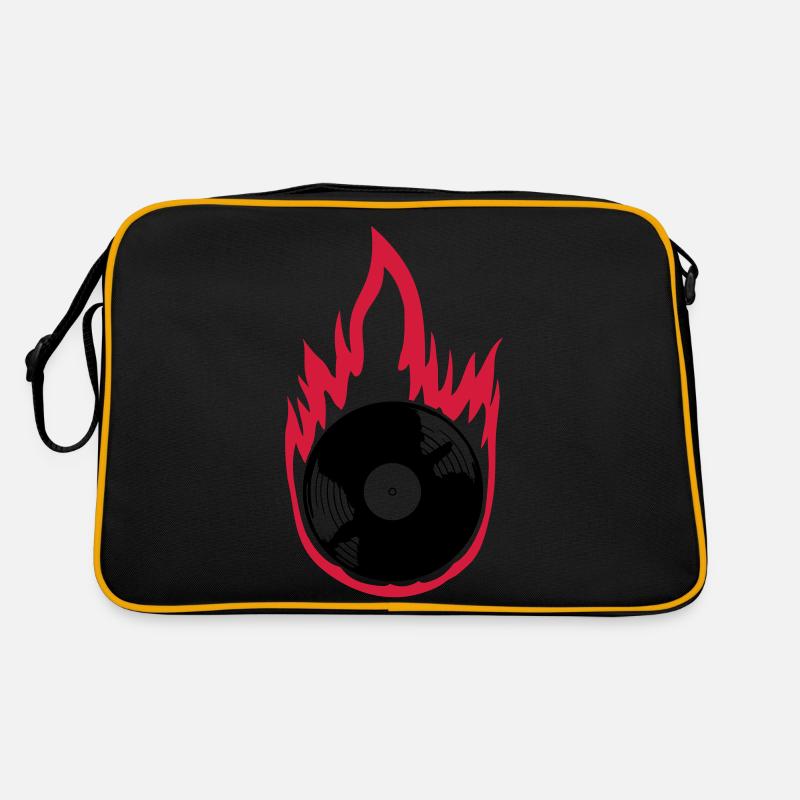 Fire Vinyl Record Music Retro Bag
