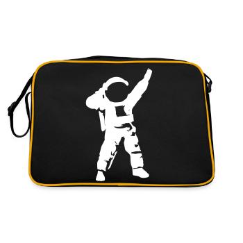 Waving astronaut - Retro Bag - black/gold - Back