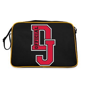 Officiel DJ Music Party Célébration Texte Logo Lettrage - Sac Retro - noir/or - Dos
