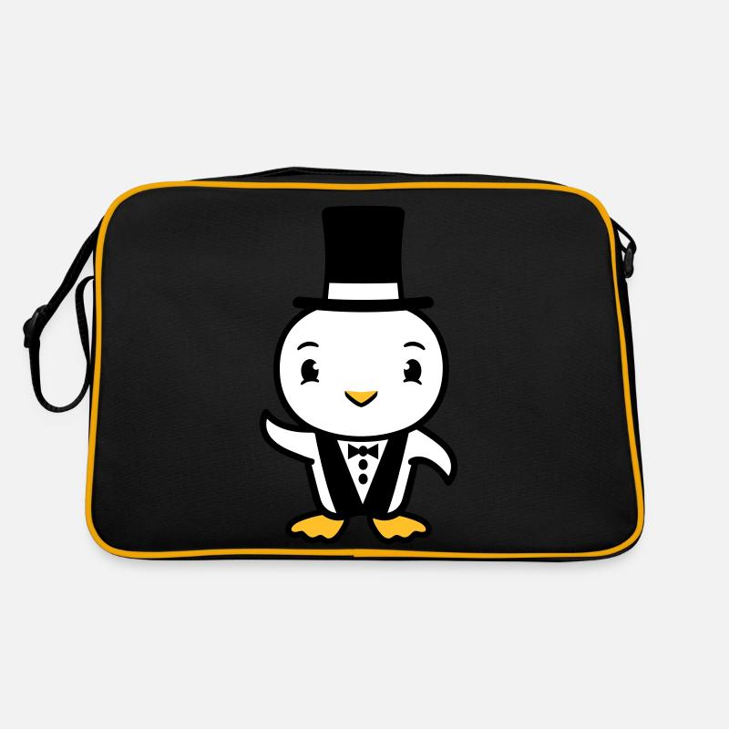 Bird Husband Top Hat Suit Wedding Rich Retro Bag
