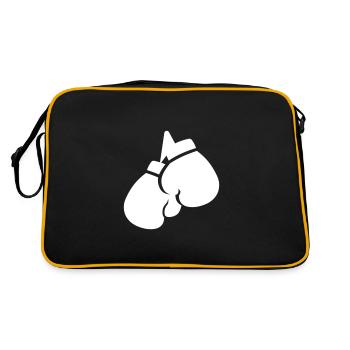 Symbole des gants de boxe - Sac Retro - noir/or - Dos