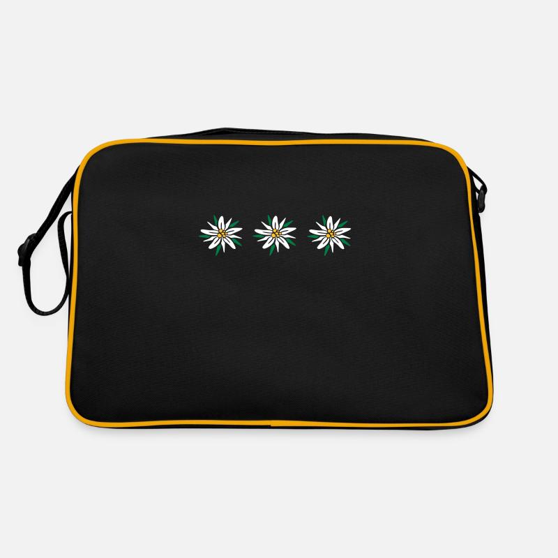 Edelweiss - Retro Tasche - Schwarz/Gold