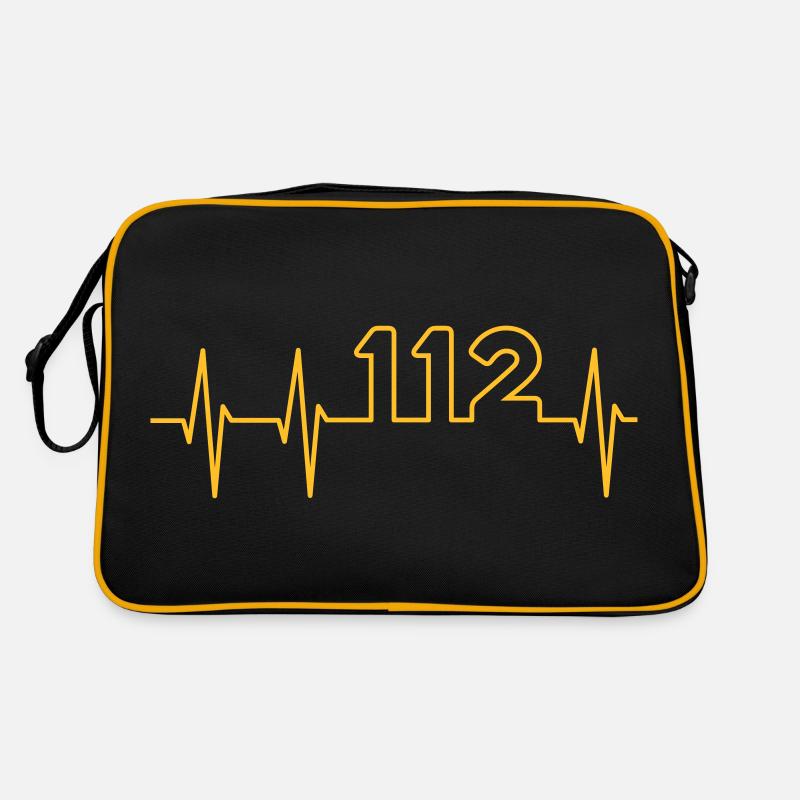 EKG und 112 - Retro Tasche - Schwarz/Gold