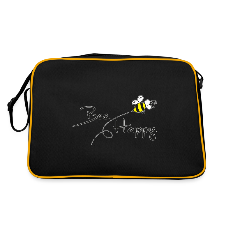 Bee Happy Spruch Geschenk Umweltschutz Imker - Retro Tasche