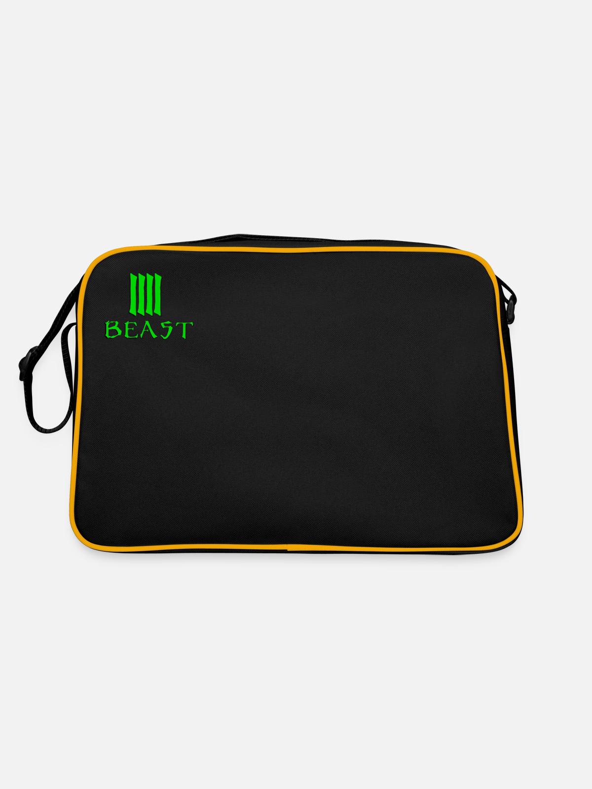 Bête Verte - Sac Retro - noir/or - Dos