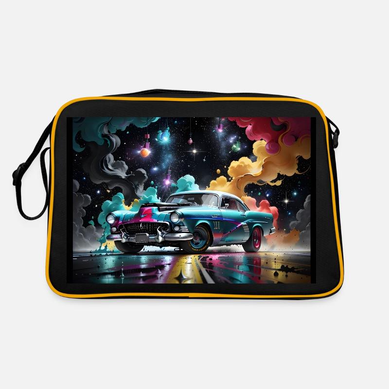 Hot Rod #4 - Retro Tasche - Schwarz/Gold