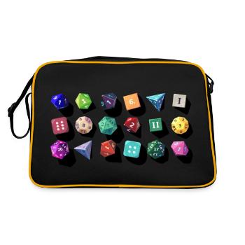 Pen&Paper Dices - Retro Bag - black/gold - Back