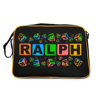 RALPH colourful cubes - Retro Tasche - Schwarz/Gold - Hinten