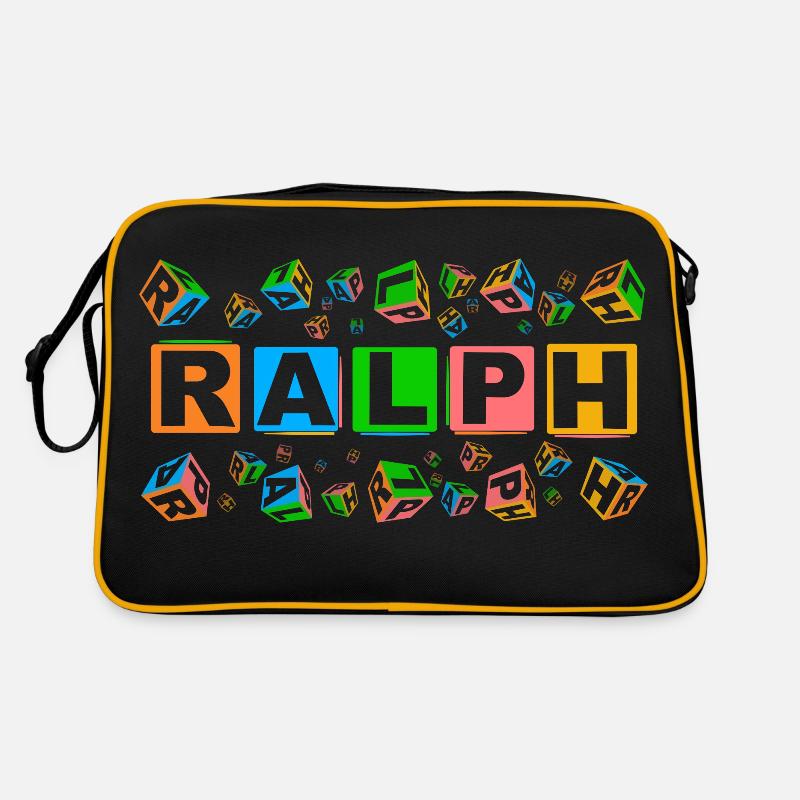 RALPH colourful cubes - Retro Tasche - Schwarz/Gold