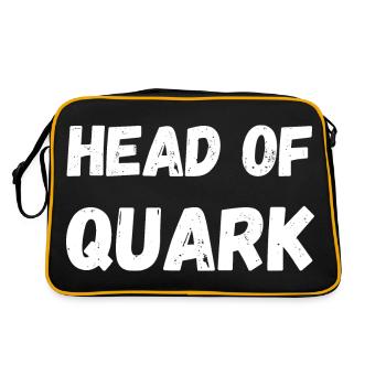 Head of Quark. Fitness CEO Kraftsport Sport Foodie - Retro Tasche - Schwarz/Gold - Hinten