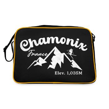Chamonix French Alps - Sac Retro - noir/or - Dos