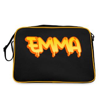 Graffiti Name Emma - Retro Bag - black/gold - Back
